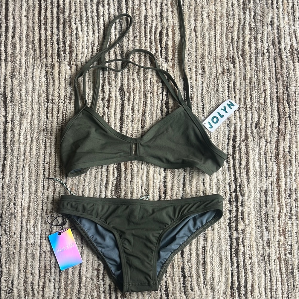 Jolyn Clothing Green Bikini Classic Swimwear